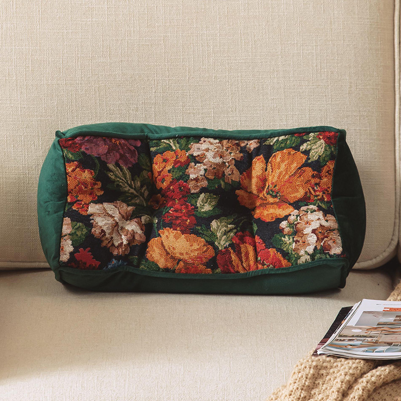 美式田园沙发靠腰靠枕家居卧室公室枕头午睡创意提花异形护腰抱枕