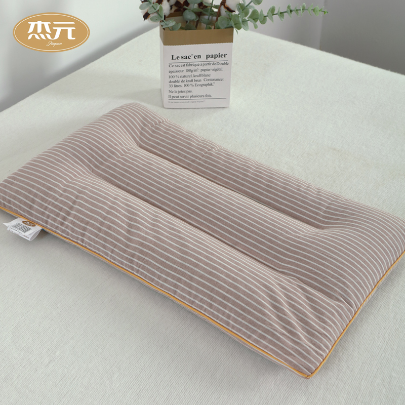 杰元水洗棉纯荞麦皮护颈枕头花草