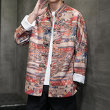 秋风男装鹿皮绒盘扣复古夹克唐装汉服外套XZ301D-2/JK35-P105，男装夹克，星座301D-2(原钱塘4011)