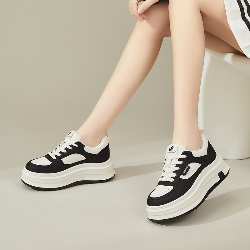 厚底熊猫鞋女2026新款春季百搭松糕底增高鞋小个子增高休闲运动鞋,女鞋,时尚休闲鞋,淘宝优惠券,粉丝福利购,淘宝优惠卷