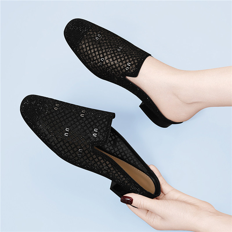 包头凉拖鞋女2025新款夏季法式仙女风气质高级感平底中跟外穿拖鞋