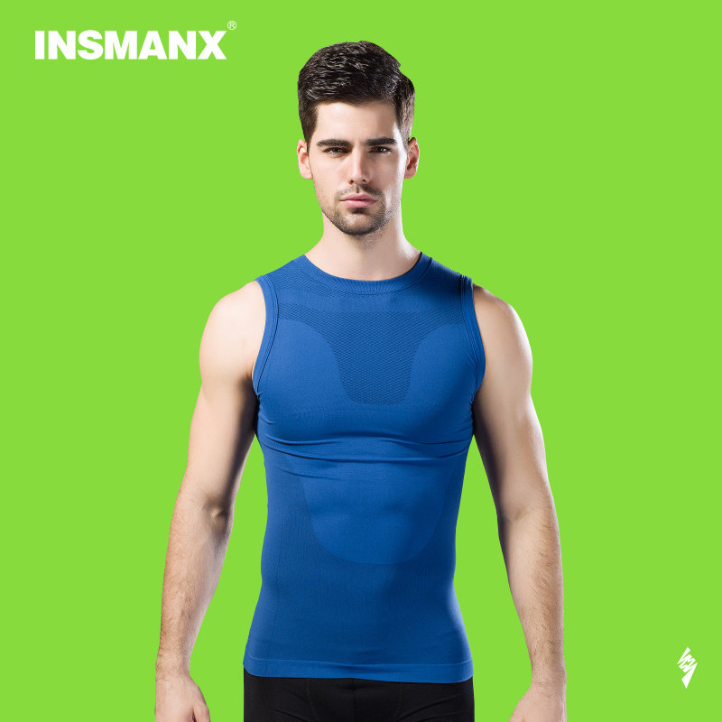INSMANX男士运动紧身衣健身背心运动内衣塑型塑身衣透气舒适在类目 女士内衣/男士内衣/家居服, 塑身上衣中 - 来自Buy2taobao.com提供专业的淘宝代购服务