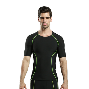 INSMANX运动梯度压缩短袖塑型速干紧身衣健身训练跑步骑行游泳