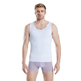 冰丝夏季男士收腹背心无痕超薄塑身衣定型束腰塑形束胸隐形束身衣