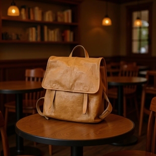 Aman植鞣信使系列竖款双肩包新款大容量上班通勤男女同款休闲背包