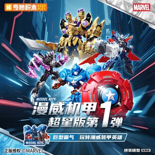 复仇者联盟美国队长雷神灭霸黑豹可动手办拼装积木模型人偶玩具