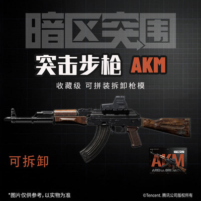 暗区突围游戏同款拼装模型枪玩具突击步枪AKM/AK47官方正版周边