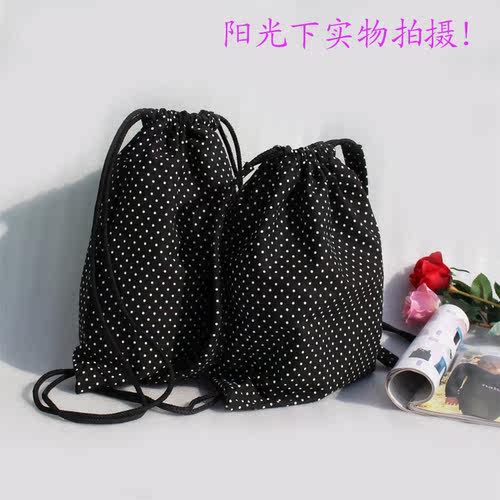 BaoManE黑底白圆点帆