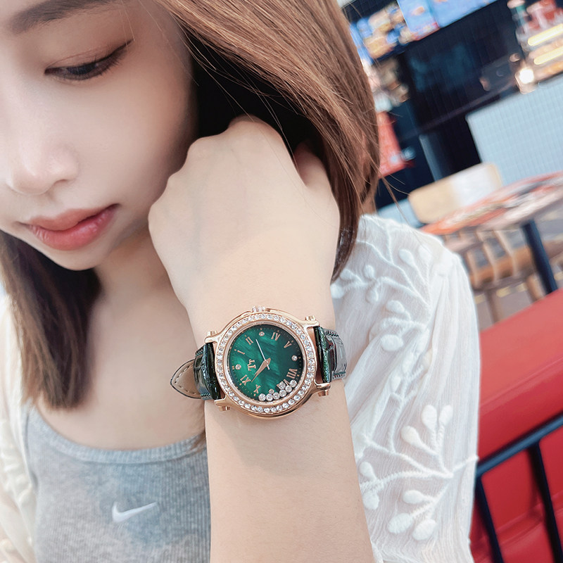 tt天塔品牌女表2022年新款轻奢小众设计流沙水钻时尚简约气质手表