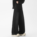 XWWF休闲卫裤男士秋冬季美式潮牌水洗宽松直筒裤运动垂感加绒长裤