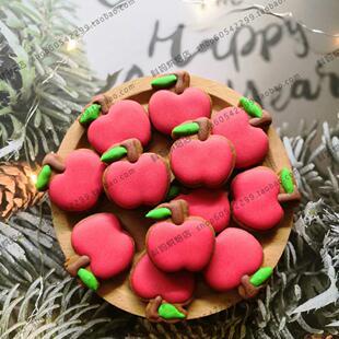 圣诞节饼干平安夜小苹果糖霜厘米姜饼饼干