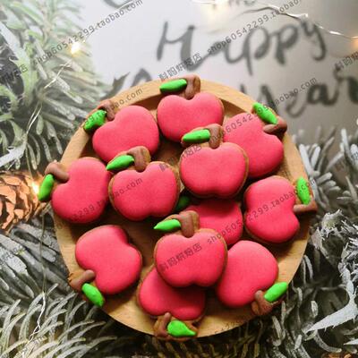 圣诞节饼干平安夜小苹果糖霜厘米姜饼饼干