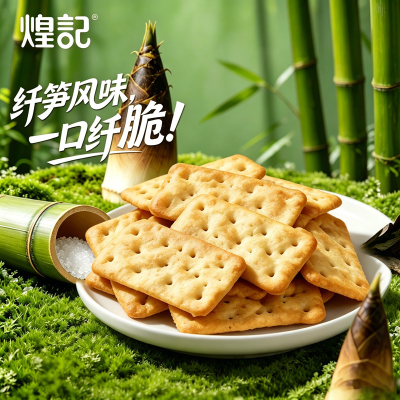 煌记脆脆笋薄脆饼干冬笋饼冬荀饼办公室解馋休闲零食小吃独立包装
