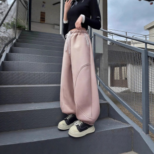 花边卫裤 宝宝韩版 女孩秋冬季 洋气束脚裤 弯刀休闲 时尚 女童2025新款