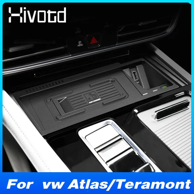 适用大众途昂威然 VW Teramont Atlas 15W QI车载无线充电器 内饰