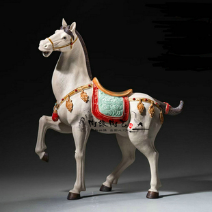陶瓷工艺品 石湾陶艺 生肖 马 繁荣昌盛