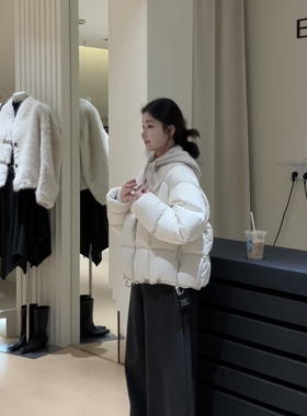 ENJOYABLE-国标配针织帽一衣两穿保暖羽绒服外套(配脖套)EY63012