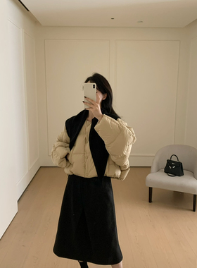 ENJOYABLE-限速加厚韩系蝙蝠袖保暖羽绒服外套(配披肩)YSEY63005