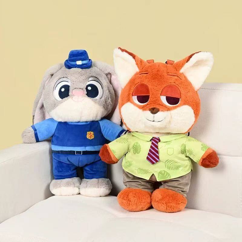 双肩包迪士尼公仔正版毛绒授权玩偶尼克朱迪疯狂动物城维尼熊娇软