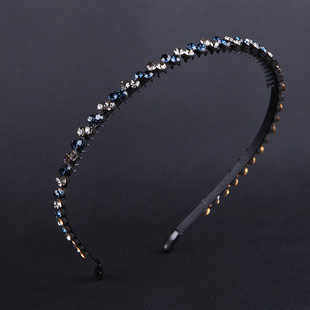 金属细发箍防滑齿不夹头发夹韩系发饰铁头箍短发发卡精致水钻压发