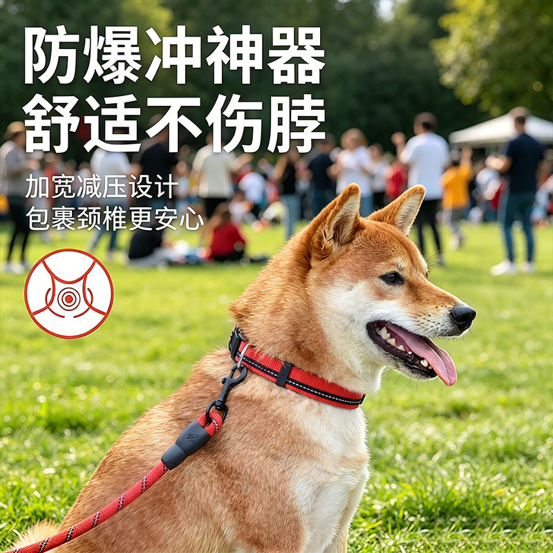 可伸缩防勒手防爆冲遛狗牵引绳