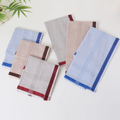 纯棉手帕女士柔软舒适手绢薄款 12条装 男士 吸水擦汗手巾格子大方巾