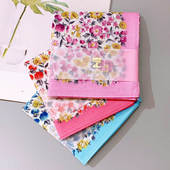 往季 羽墨女士纯棉手帕女生人手一条清新碎花手绢全棉吸水擦汗方巾