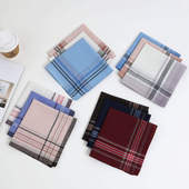 清仓处理男士 吸水擦汗手巾方巾 薄款 手帕涤纶格子手绢经典 复古老式