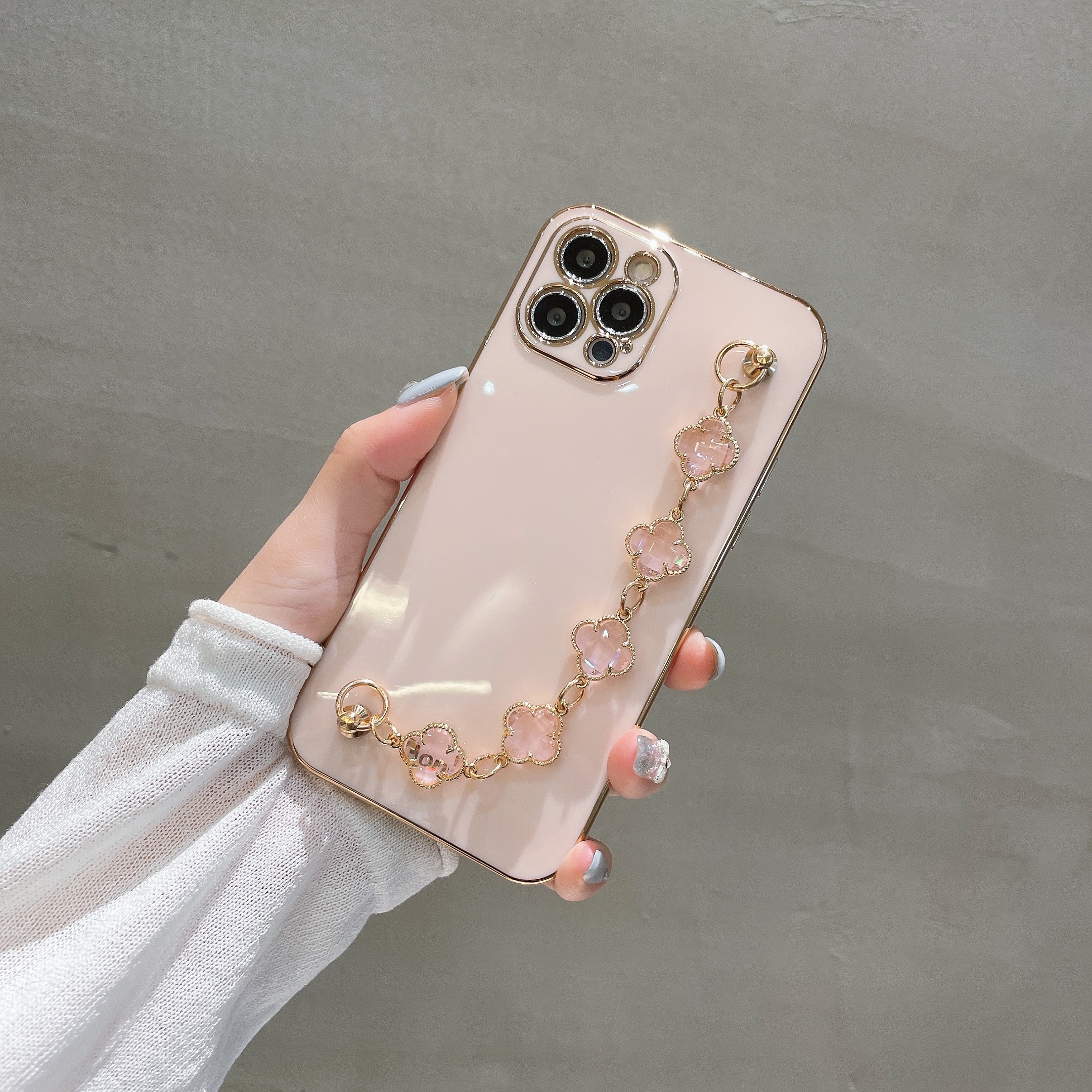 四叶草手链苹果软胶手机壳