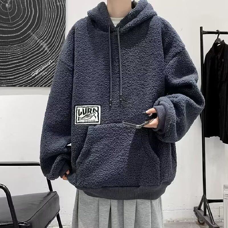 时尚秋冬2022新款加厚防水貂绒连帽百搭针织打底衫学生女毛衣外套