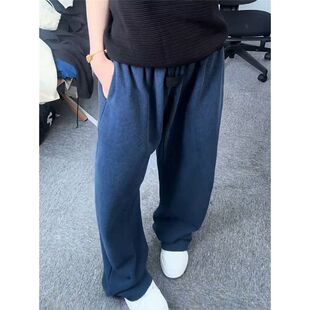 黑洞之眼蛇鳞纹裤子男夏薄款慵懒松弛感网孔透气宽松休闲弯刀长裤