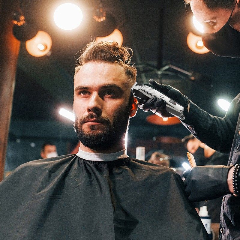 复古油头雕刻剪电动理发器全身水洗电推剪剃头刀跨境新品充插两用