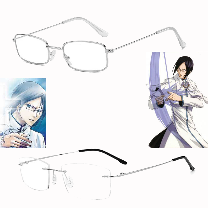 死神bleach 石田雨龙COS道具眼镜 无框方框平光眼镜