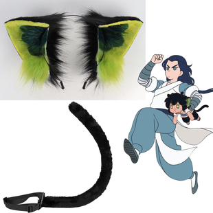 明日方舟 x 罗小黑战记cos发箍耳朵罗小黑猫耳猫尾尾巴漫展道具