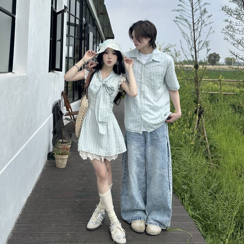 夏季设计感新款甜美蕾丝女连衣裙