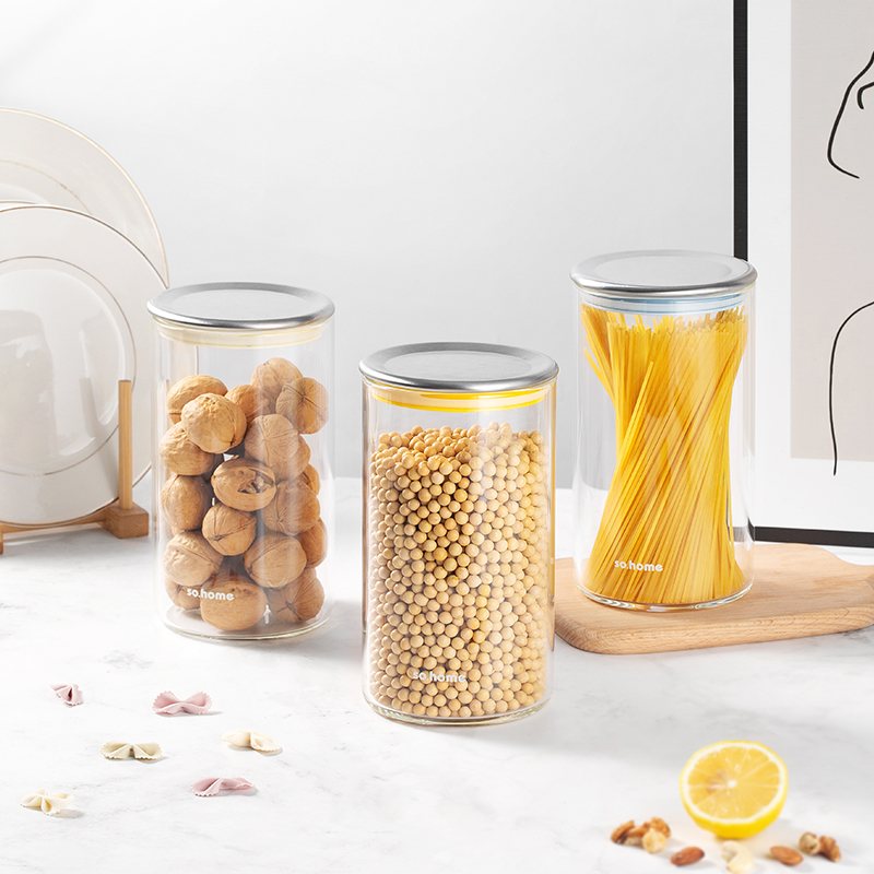 so.home居家办公耐热玻璃储物罐