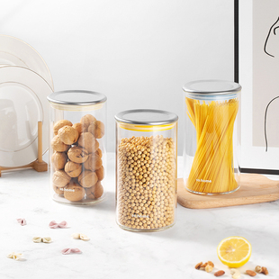 sohome高硼硅玻璃阳光储物密封罐耐热防爆冰箱冷藏一罐两用含勺子