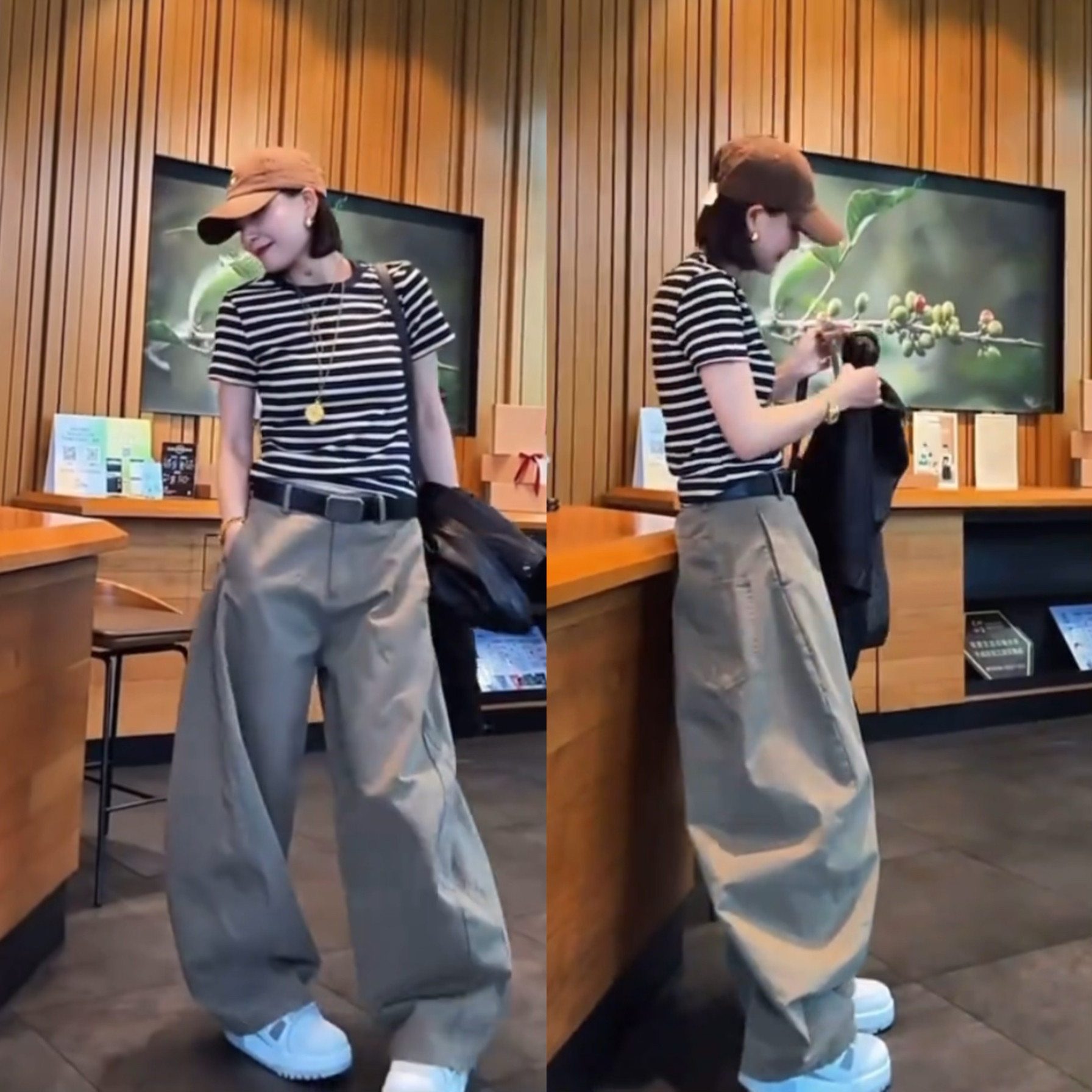 盐系轻熟风休闲套装女装2025春季新款条纹短袖T恤休闲宽松工装裤,女装/女士精品,时尚套装,淘宝优惠券,粉丝福利购,淘宝优惠卷