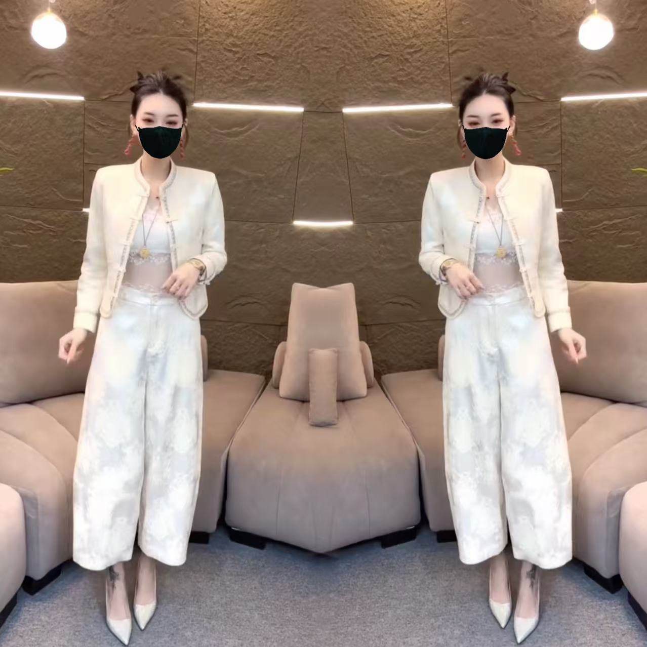 欧货复古国风洋气减龄女神范新中式时髦提花盘扣外套搭配阔腿裤女,女装/女士精品,上衣,淘宝优惠券,粉丝福利购,淘宝优惠卷