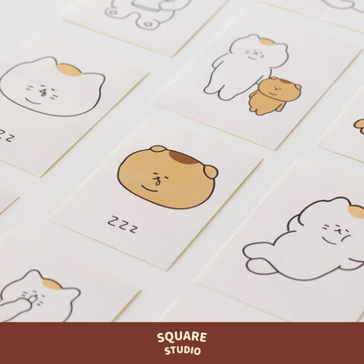 3months贴纸韩国插画可爱手工diy
