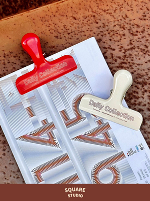 平方长尾夹轻复古简约不锈钢