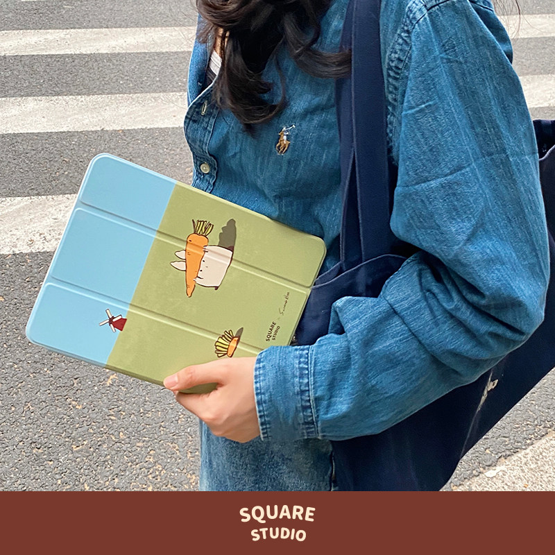 【平方Studio】Rara苹果iPad保护壳 可爱兔子平板全包保护套笔槽,3C数码配件,平板电脑保护套/壳,淘宝优惠券,粉丝福利购,淘宝优惠卷