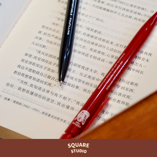 原创按动学生书写笔记手帐 Desk系列复古色中性笔 平方Studio