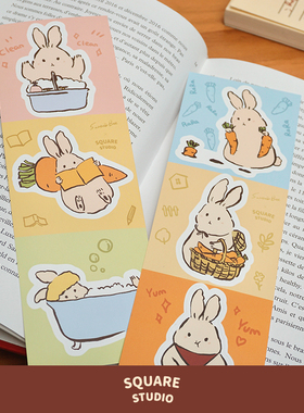 【平方Studio】Rara大贴纸 可爱兔子物品装饰防水贴画行李箱手帐