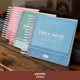 原创复古简约手帐本学生笔记本 Desk系列大线圈本 平方Studio