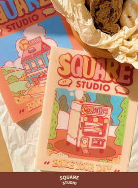 【平方Studio】Bakery活页本 原创面包可爱线圈本横线方格学习本