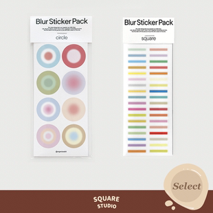 韩国学习索引贴手帐时间轴多种形状 OAB光圈贴纸 平方Studio