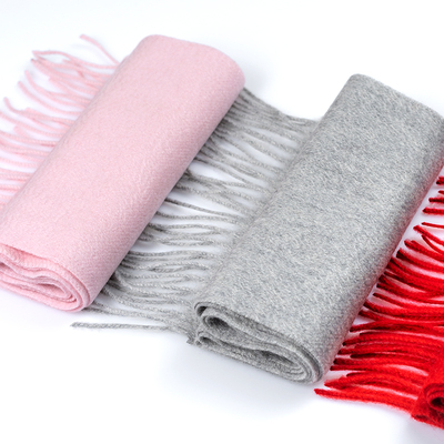 包邮内蒙纯山羊绒水纹围巾