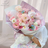 杭州鲜花速递玫瑰花郁金香混搭花束同城爱人女友生日订花送花上门