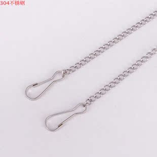 304不锈钢子灯笼挂广告牌细链条静电链条吊牌链子带扣子包包金属